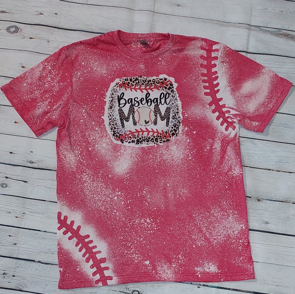 Bleached Baseball Mom Shirt New Medium